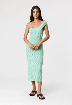 REMAIN - KEYA DRESS (LIME STATIC)