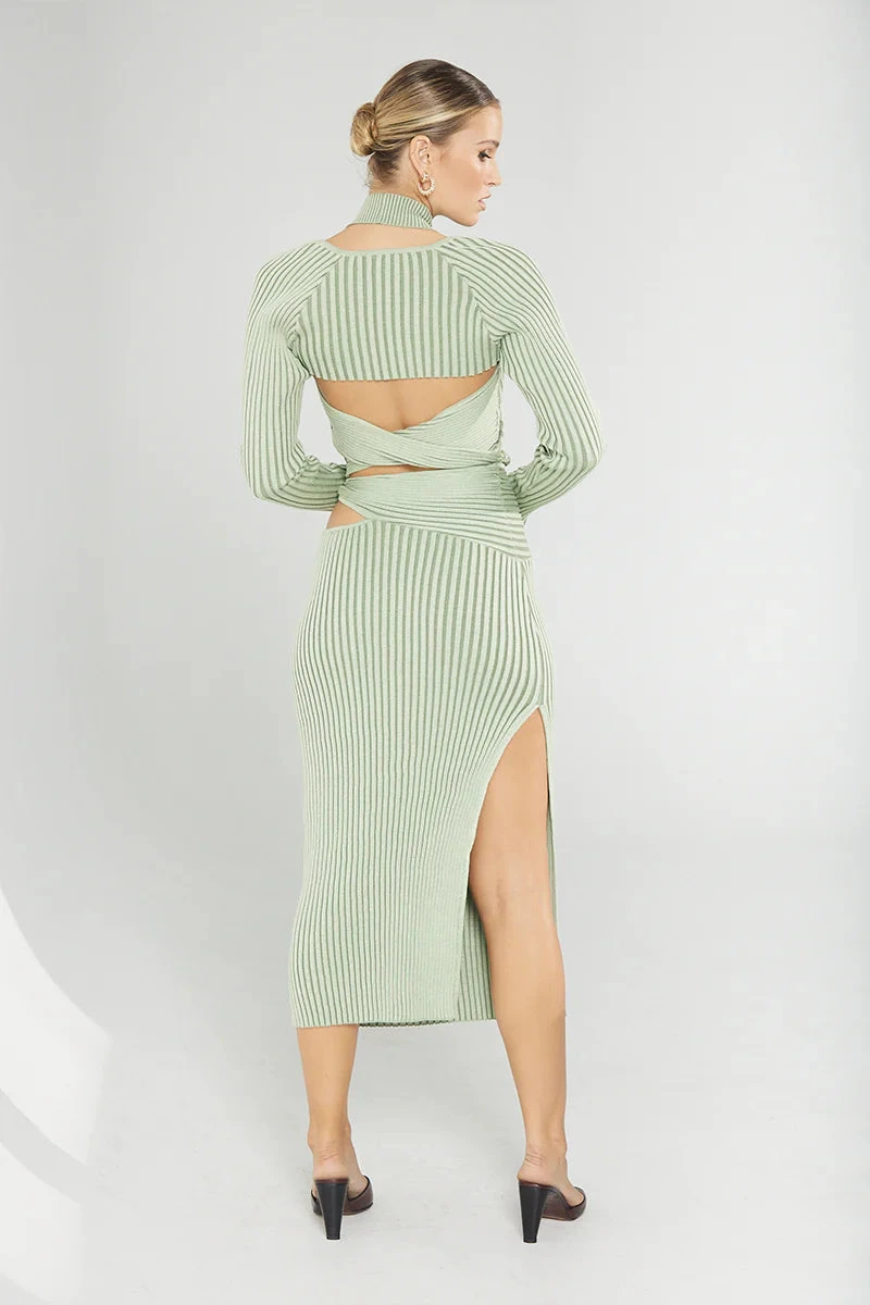 SOVERE - Pivot Reversible Shrug Knit Dress (Spearmint) 3 SOVERE - Pivot Reversible Shrug Knit Dress (Spearmint) - Image 3
