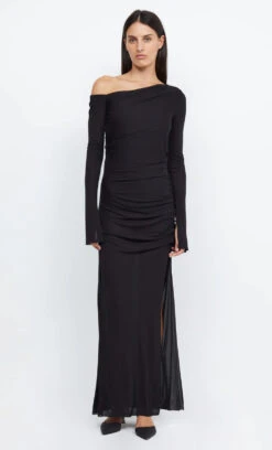BEC + BRIDGE - MONETTE ASYM LONG SLEEVE MAXI DRESS (Black)