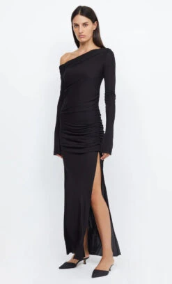 BEC + BRIDGE - MONETTE ASYM LONG SLEEVE MAXI DRESS (Black) -Faithfull The Brand || Carver™ || One Teaspoon Shop elysian collective bec and bridge monette asym maxi dress black 3
