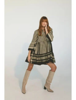 CECILIE COPENHAGEN - Julia Dress Dogtooth (Black / Cream) -Faithfull The Brand || Carver™ || One Teaspoon Shop elysian collective cecilie copenhagen summery copenhagen julia dress dogtooth black cream c