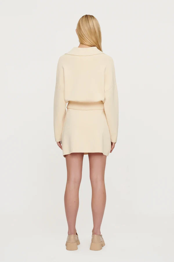 CLEA - Carlos Crepe Knit Bomber (Butter) 4 CLEA - Carlos Crepe Knit Bomber (Butter) - Image 4