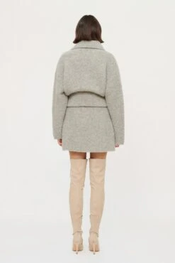 CLEA - Hugo Boucle Bomber (Grey) -Faithfull The Brand || Carver™ || One Teaspoon Shop elysian collective clea hugo bomber grey 1