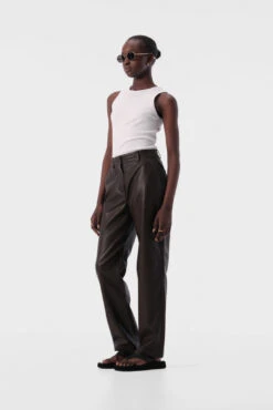 ELKA COLLECTIVE - Bri Pant (Chocolate) 8 ELKA COLLECTIVE - Bri Pant (Chocolate) -Faithfull The Brand || Carver™ || One Teaspoon Shop elysian collective elak collective bri leather pant chocolate 1