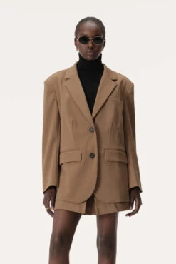 ELKA COLLECTICE - Raquel (Dark Taupe) -Faithfull The Brand || Carver™ || One Teaspoon Shop elysian collective elka collective raquel blazer dark taupe 2