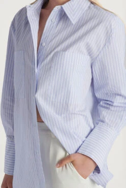 ELKA COLLECTIVE - Tomas Shirt (Sky Blue Stripe) -Faithfull The Brand || Carver™ || One Teaspoon Shop elysian collective elka collective tomas shirt sky blue 6