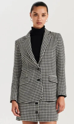 ENA PELLY - Bella Woven Blazer (Houndstooth)