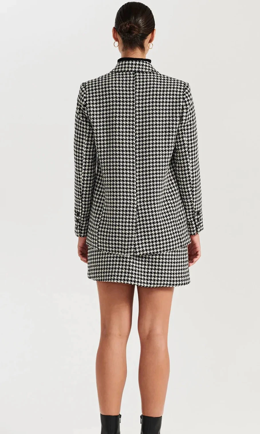 ENA PELLY - Bella Woven Blazer (Houndstooth) 4 ENA PELLY - Bella Woven Blazer (Houndstooth) - Image 4