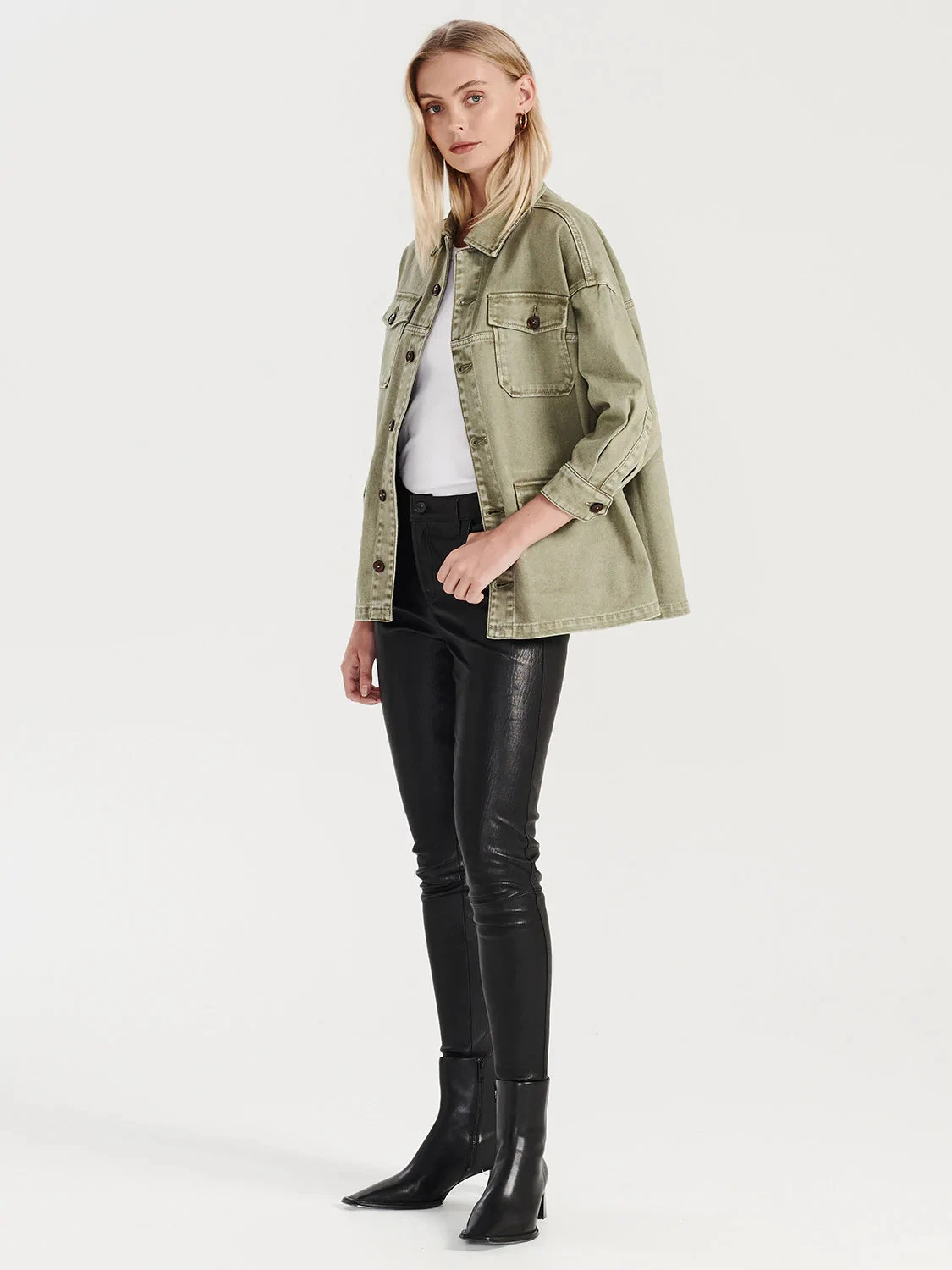 ENA PELLY - Elyse Army Shacket 4 ENA PELLY - Elyse Army Shacket - Image 4