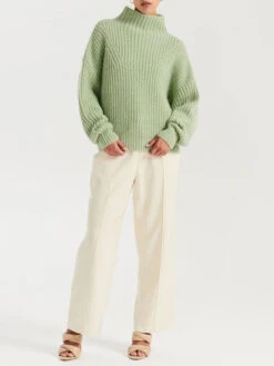 ENA PELLY - Natalie Knit Sweater (Smoke Green) 9 ENA PELLY - Natalie Knit Sweater (Smoke Green) -Faithfull The Brand || Carver™ || One Teaspoon Shop elysian collective ena pelly natalie knit sweater smoke green 4