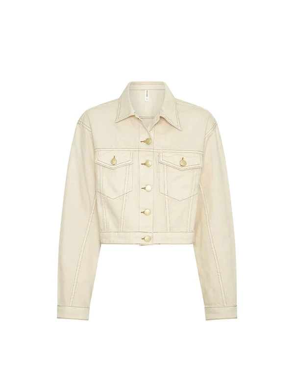 KIVARI - Celine Denim Jacket (Cream) 1 KIVARI - Celine Denim Jacket (Cream)