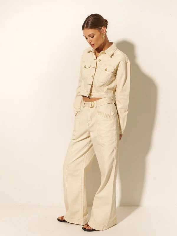 KIVARI - Celine Denim Jacket (Cream) 5 KIVARI - Celine Denim Jacket (Cream) - Image 5