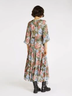 KIVARI - Darcia Tiered Midi Dress (Khaki Floral) -Faithfull The Brand || Carver™ || One Teaspoon Shop elysian collective kivari darcia tiered midi dress khaki floral 6