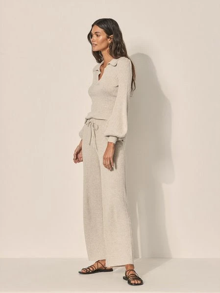 KIVARI - Giselle Collared Knit (Wheat) 4 KIVARI - Giselle Collared Knit (Wheat) - Image 4