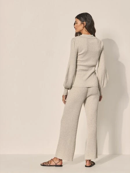 KIVARI - Giselle Collared Knit (Wheat) 5 KIVARI - Giselle Collared Knit (Wheat) - Image 5