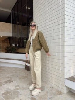 KIVARI - Vida Quilted Jacket (Khaki) -Faithfull The Brand || Carver™ || One Teaspoon Shop elysian collective kivari vida quilted jacket 1