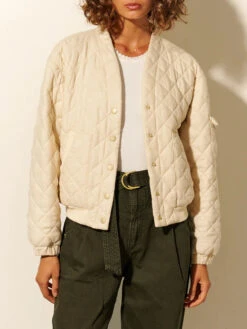 KIVARI - Vida Quilted Jacket (Ivory) -Faithfull The Brand || Carver™ || One Teaspoon Shop elysian collective kivari vida quilted jacket ivory 1