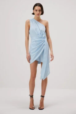 MISHA - Jaxon Satin Mini Dress (Sky Blue) -Faithfull The Brand || Carver™ || One Teaspoon Shop elysian collective misha jaxon mini dress sky blue 5