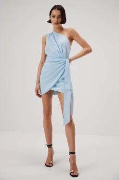 MISHA - Jaxon Satin Mini Dress (Sky Blue) -Faithfull The Brand || Carver™ || One Teaspoon Shop elysian collective misha jaxon mini dress sky blue 6