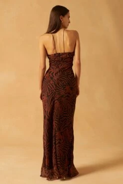 MISHA - Lynette Georgette Maxi Dress (Mosaic Zebra) -Faithfull The Brand || Carver™ || One Teaspoon Shop elysian collective misha lynette maxi dress mosaic zebra 3