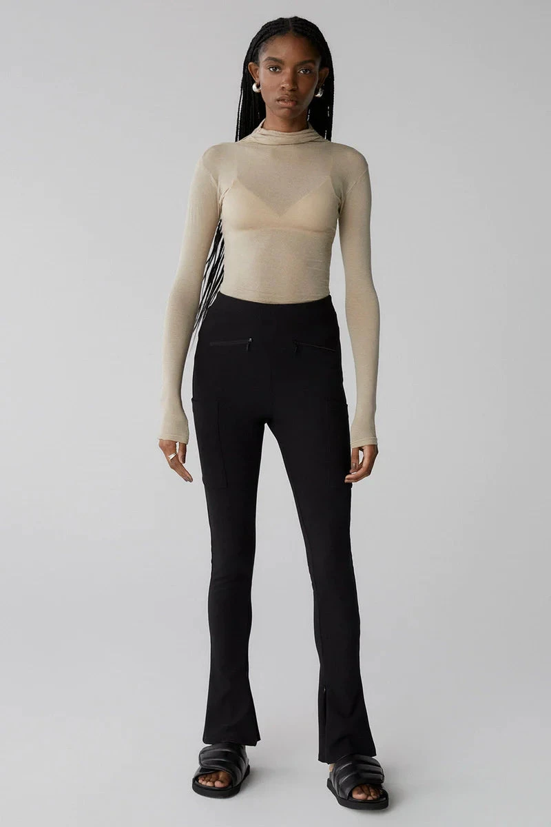 MISHA URBAN - BLAZE RIBBED PONTE PANT (Black) 2 MISHA URBAN - BLAZE RIBBED PONTE PANT (Black) - Image 2