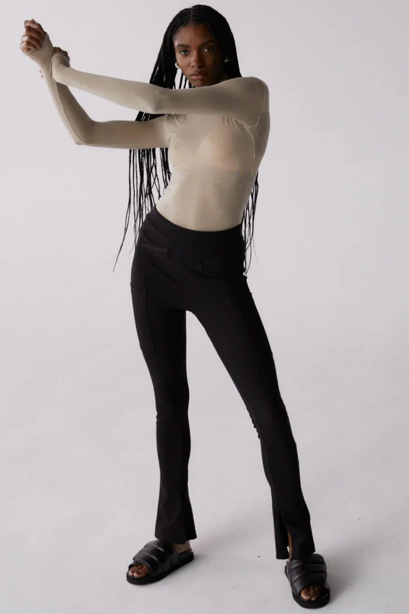 MISHA URBAN - BLAZE RIBBED PONTE PANT (Black) 5 MISHA URBAN - BLAZE RIBBED PONTE PANT (Black) - Image 5