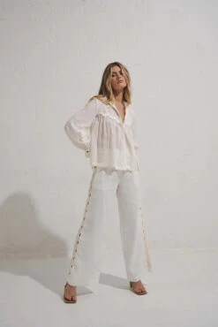 MØN RENN - Coast Pant (Ivory Cream) -Faithfull The Brand || Carver™ || One Teaspoon Shop elysian collective mon renn coast pant ivory cream 3