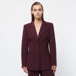MOSSMAN - MEET AGAIN BLAZER (Burgundy) -Faithfull The Brand || Carver™ || One Teaspoon Shop elysian collective mossman meet again blazer burgundy 3