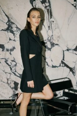 MOSSMAN - MEET AGAIN BLAZER DRESS (BLACK) -Faithfull The Brand || Carver™ || One Teaspoon Shop elysian collective mossman meet again blazer dress black 2