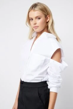 MOSSMAN - Missing Piece Shirt (White) 12 MOSSMAN - Missing Piece Shirt (White) -Faithfull The Brand || Carver™ || One Teaspoon Shop elysian collective mossman missing piece shirt white 3