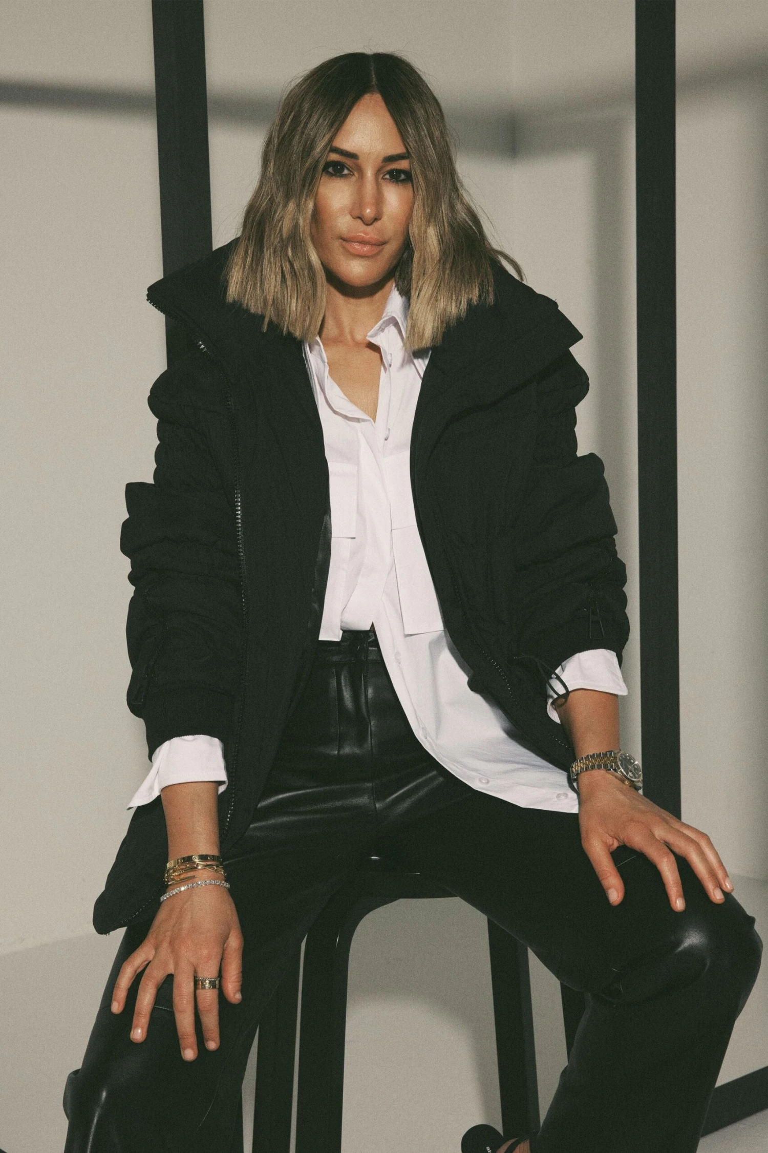 MOSSMAN - The Metro Puffer Jacket (Black) 2 MOSSMAN - The Metro Puffer Jacket (Black) - Image 2