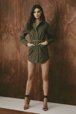 MOSSMAN - Visionary Shirt Dress (FINAL SALE) -Faithfull The Brand || Carver™ || One Teaspoon Shop elysian collective mossman visionary shirt dress moss 6