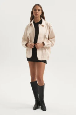 OWNLEY - Jakey Denim Bomber (Ecru) -Faithfull The Brand || Carver™ || One Teaspoon Shop elysian collective ownely jakey denim bomber jacket ecru 4