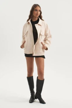 OWNLEY - Jakey Denim Bomber (Ecru) -Faithfull The Brand || Carver™ || One Teaspoon Shop elysian collective ownely jakey denim bomber jacket ecru 5