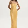 OWNLEY - Augustine Bias Strapless Dress (Honey Pot)