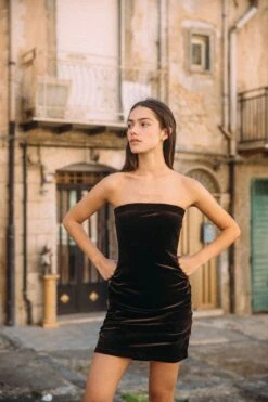 OWNLEY - Pearl Dress (Dark Choc)