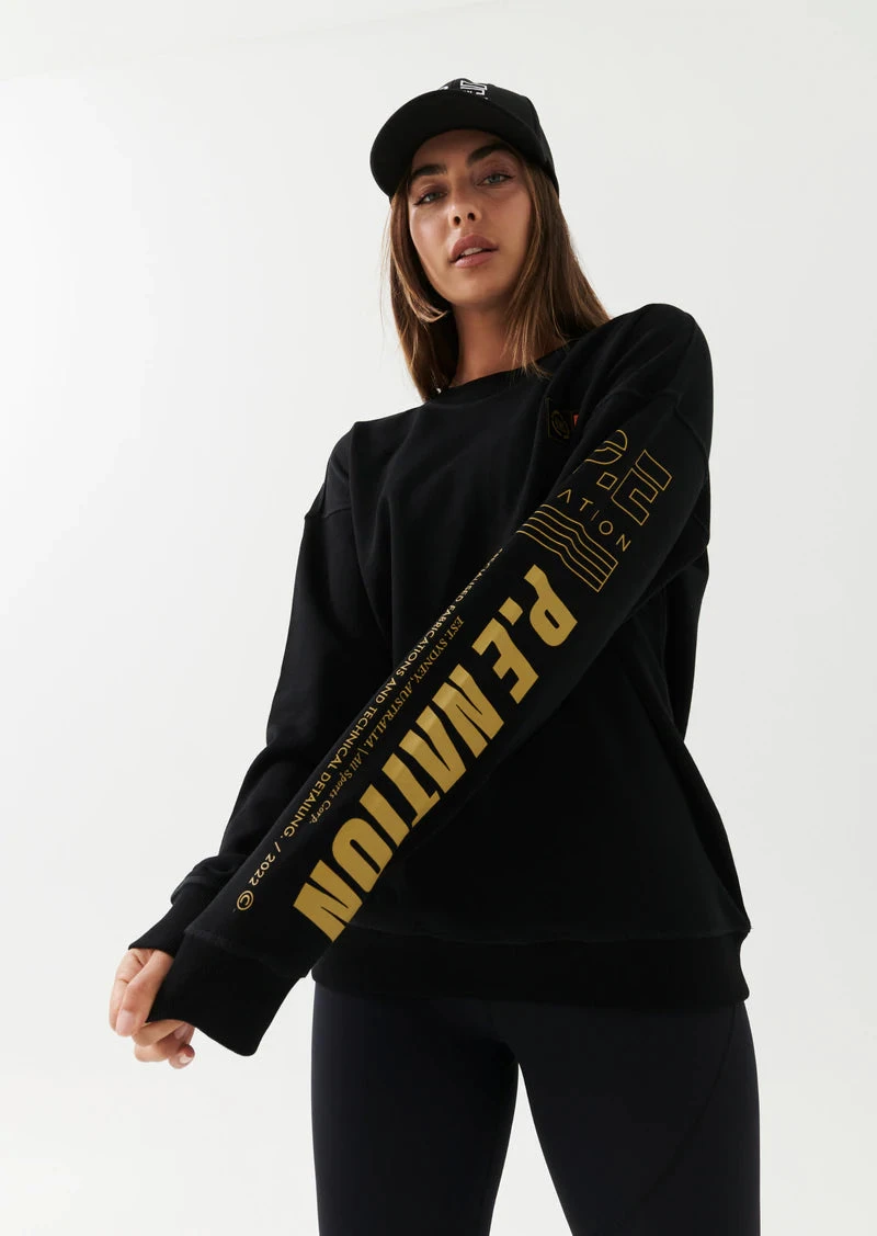 PE NATION - Elevate Sweat (Black) 1 PE NATION - Elevate Sweat (Black)