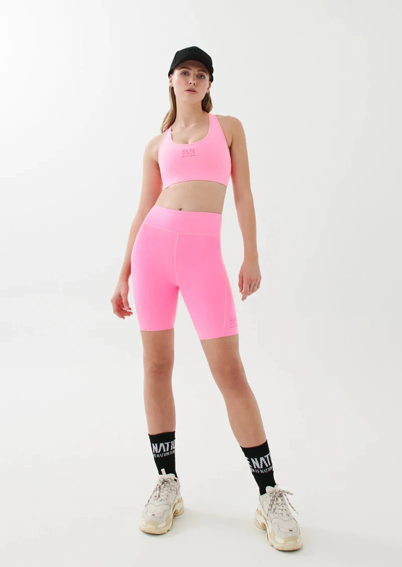 PE NATION - Half Time Sports Bra (Pink) 3 PE NATION - Half Time Sports Bra (Pink) - Image 3
