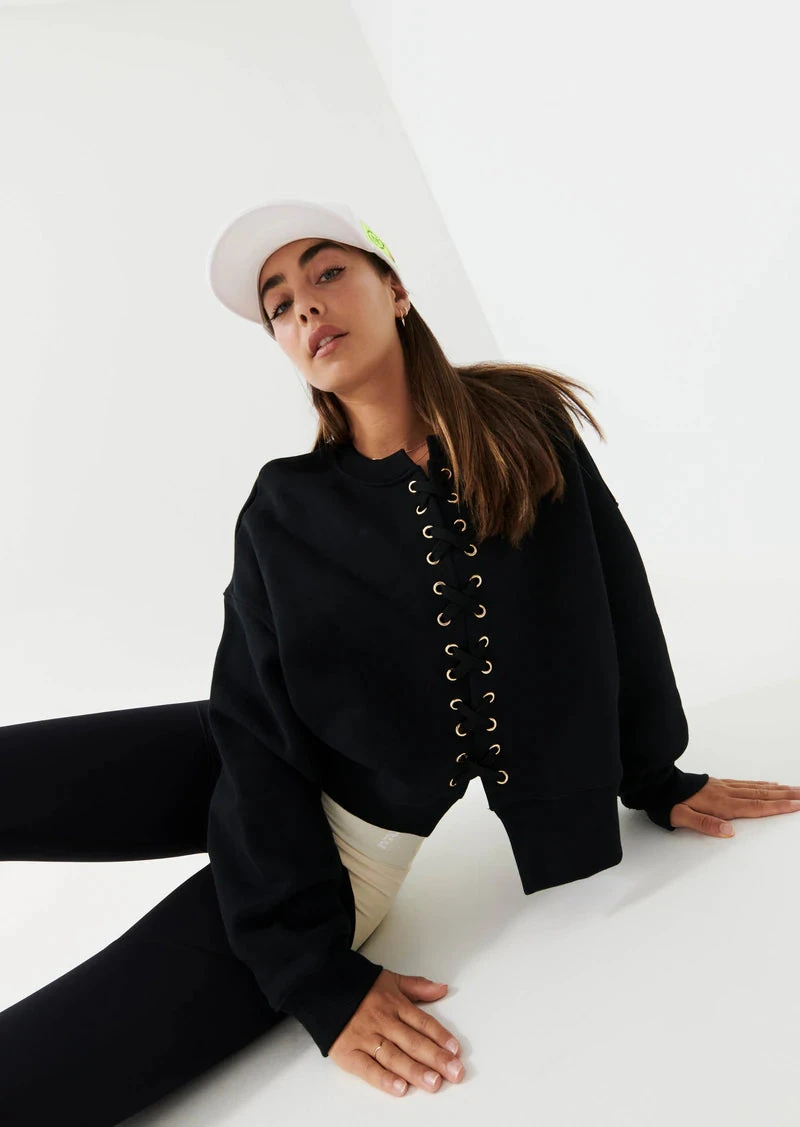 PE NATION - In Play Sweat (Black) 1 PE NATION - In Play Sweat (Black)