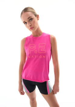 PE NATION - Shuffle Tank (Pink Glo)