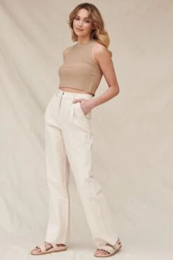 RAEF THE LABEL - Chilli Pant (Tan) -Faithfull The Brand || Carver™ || One Teaspoon Shop elysian collective raef the label chilli pant natural 4 1