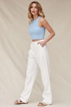 RAEF THE LABEL - Chilli Pant (White) -Faithfull The Brand || Carver™ || One Teaspoon Shop elysian collective raef the label chilli pants white 1