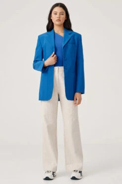 RAEF THE LABEL - HENLEY BLAZER (BLUE) -Faithfull The Brand || Carver™ || One Teaspoon Shop elysian collective raef the label henley blazer blue 4