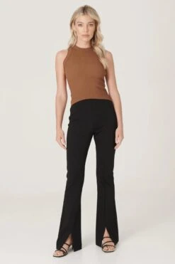 RAEF THE LABEL - Joplin Split Front Pant (Black)