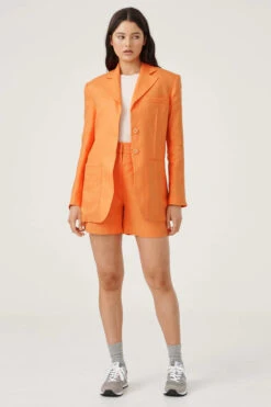 RAEF THE LABEL - ELIANA BLAZER (SORBET) 7 RAEF THE LABEL - ELIANA BLAZER (SORBET) -Faithfull The Brand || Carver™ || One Teaspoon Shop elysian collective raef the lable eliana blazer orange 4