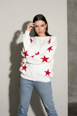 RUE STIIC - Amber Sweater (White Fire Red) -Faithfull The Brand || Carver™ || One Teaspoon Shop elysian collective rue stiic amber sweater 4