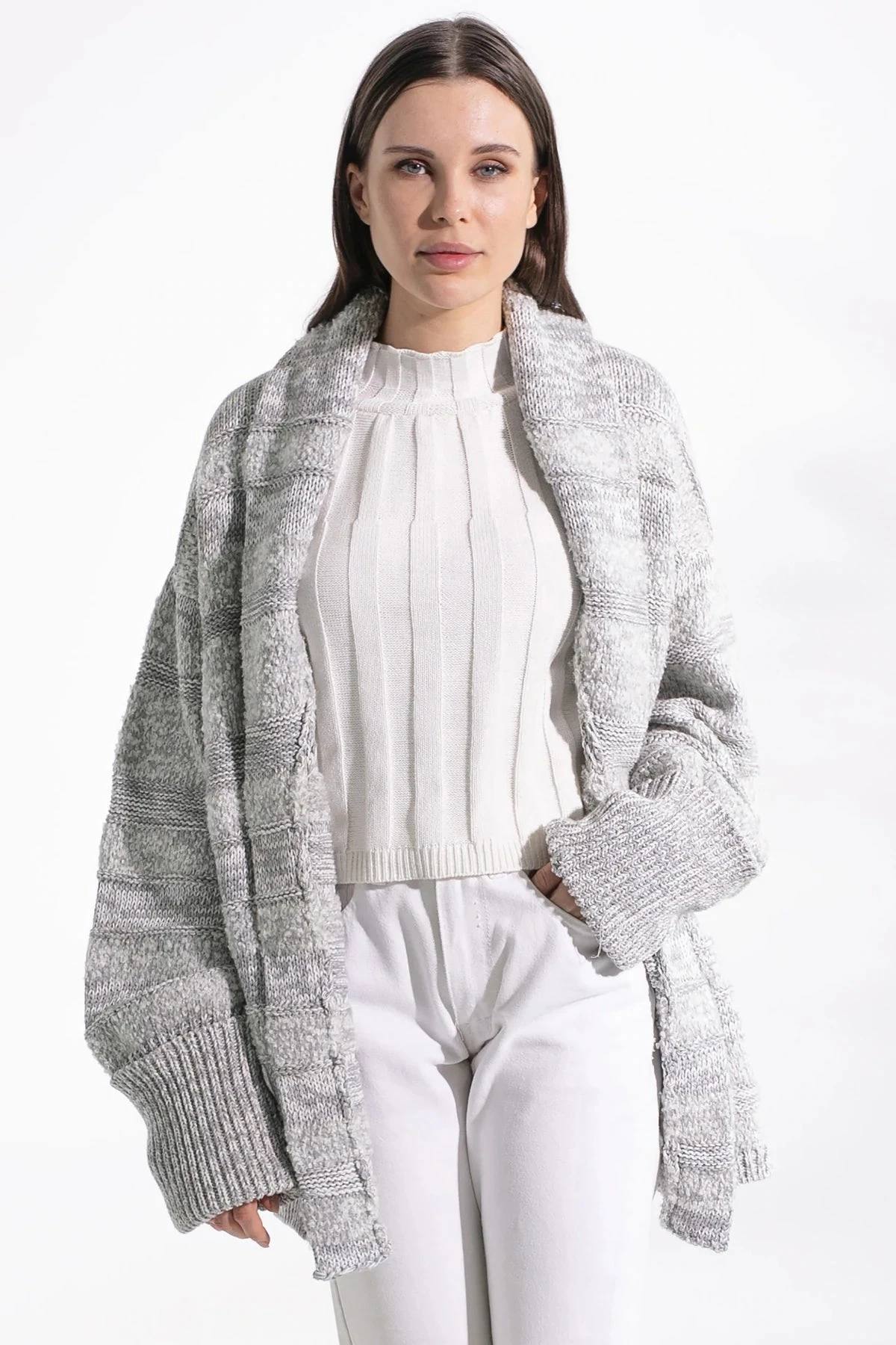 RUE STIIC - Keira Cardigan (Misty Grey) 3 RUE STIIC - Keira Cardigan (Misty Grey) - Image 3