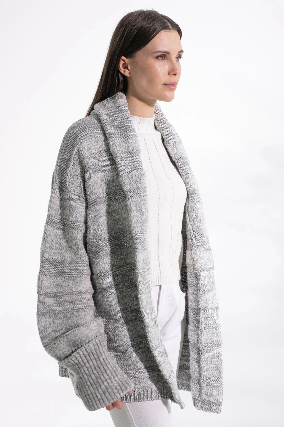 RUE STIIC - Keira Cardigan (Misty Grey) 2 RUE STIIC - Keira Cardigan (Misty Grey) - Image 2