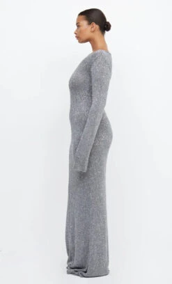 BEC + BRIDGE - SADIE SEQUIN LONG SLEEVE KNIT DRESS (Charcoal) -Faithfull The Brand || Carver™ || One Teaspoon Shop elysian collective sadie sequin long sleeve knit dress 4