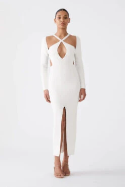 SAN SLOANE - Amalia Midi Dress (Ivory)